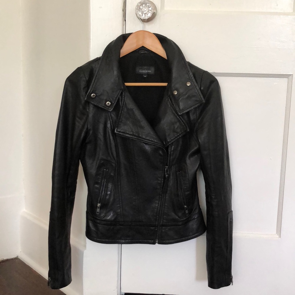 Mackage black leather jacket